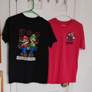 Nintendo Super Mario Kids T-Shirt Set - Black & Pink